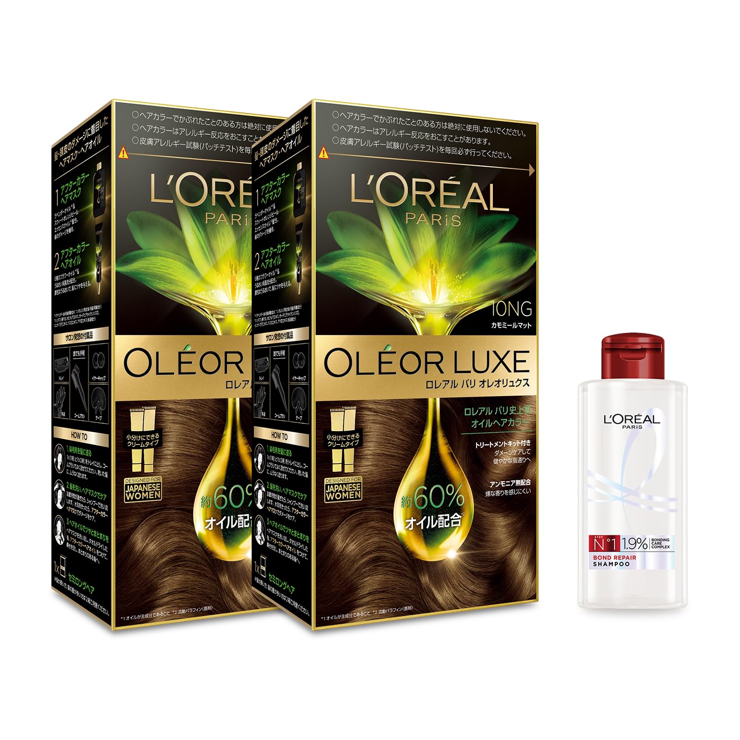 Amazon.co.jp: L'Oreal Paris 10NG Oleor Luxe Hair Color, Set Of 2