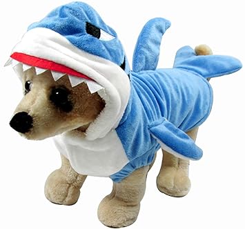 ChezAbbey Pet Dog Stitch Costume Halloween Christmas Winter Dog Clothes Dog Hoodie Adorable Pet Coat for Small Medium Dogs and Cats Blue L