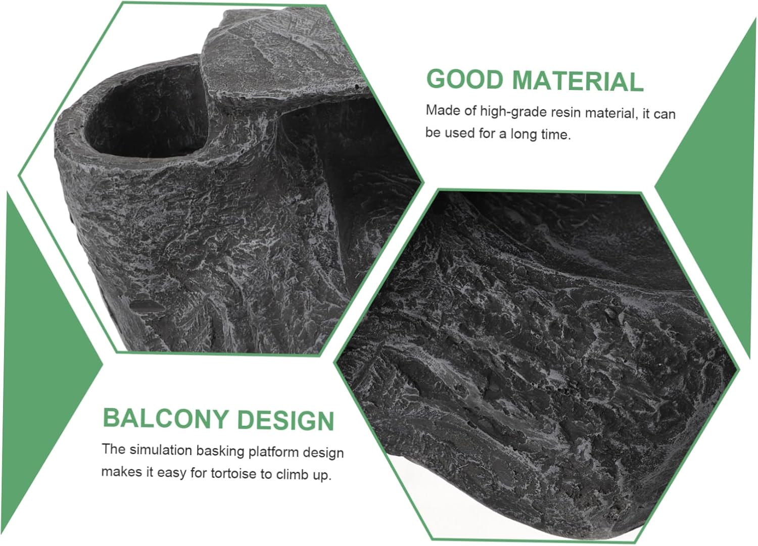 Toyvian Vivid Turtle Ramps Tortoise Basking Platform for Aquariums Reptile Terrariums Compact Decorative