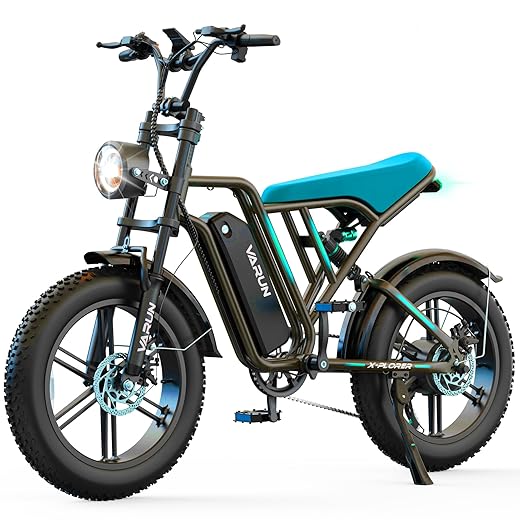 VARUN Electric Bike - Peak 750W Folding Ebike for Adults Up to 40 Miles 20MPH, 48V Removable Lithium-Battery, Stylish 20" Foldable Electric Bicycle Commuter for Women & Men