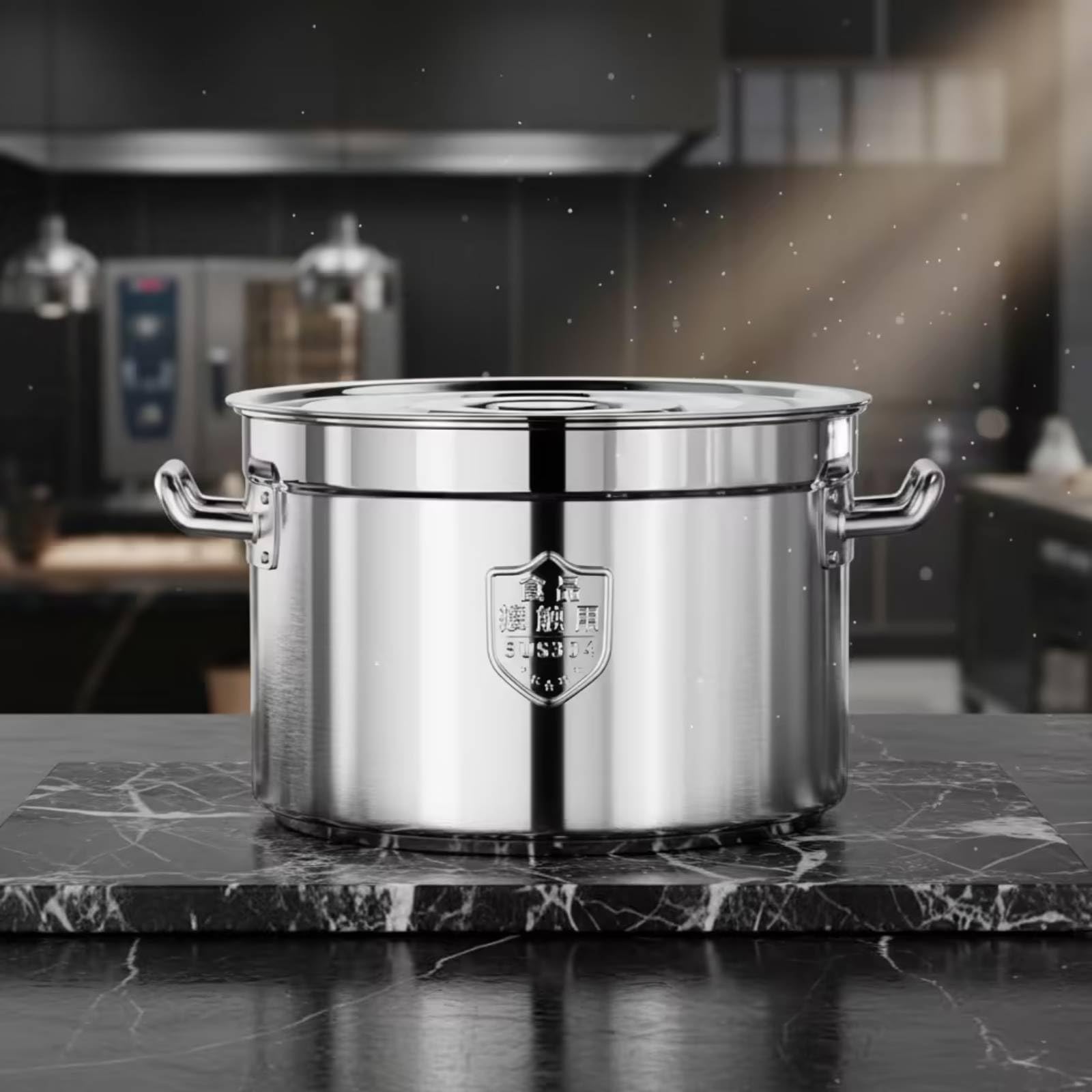 Pentola con Coperchio Capiente Pentolone Ergonomico Marmitta per Chef, Ristoratori, Ristorante, 35 22 Pentola