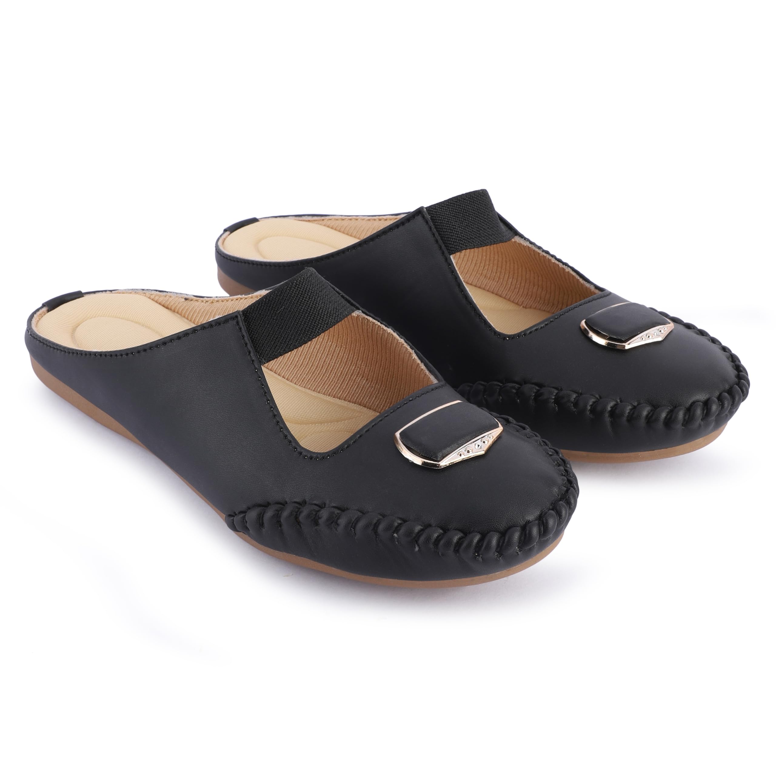 Fashion Stylish Casual Open Back Ballerina's for Women and Girls || Heel Type: Flat || Toe Style: Round Toe-image-41