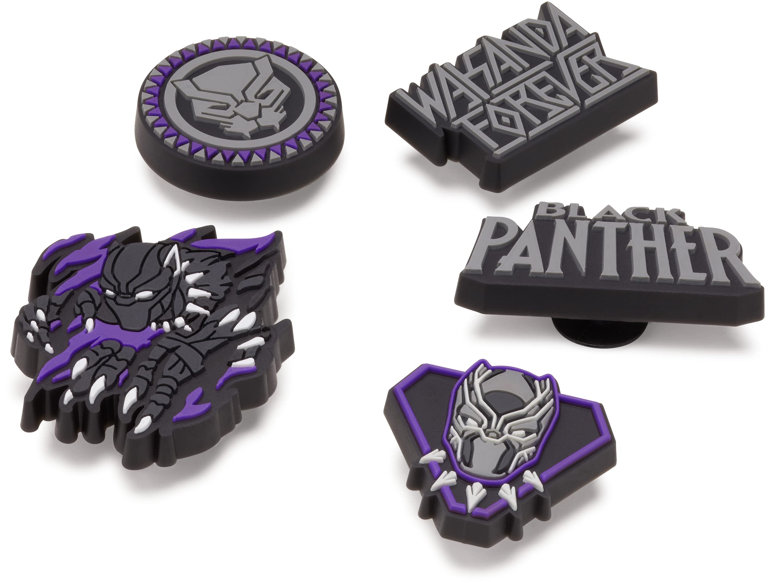 Crocs Jibbitz 5-Pack Disney Shoe Charms | Jibbitz, Black Panther, One Size