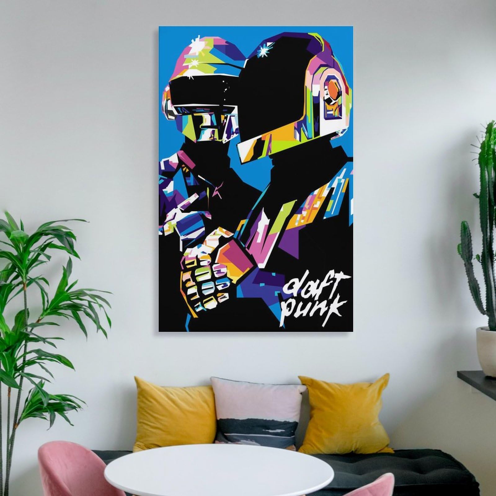 Amazon.co.jp: ダフトパンク絵画ポスター キャンバス プリント 部屋