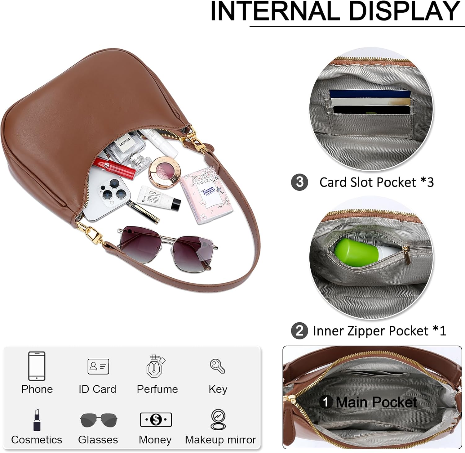 KKXIU Shoulder Bag for Women Cute Hobo Purses and Handbags Retro Clutch Underarm Purse | Cute, Retro, Cute, Retro
