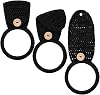 Tatuo 3 Pieces Crochet Towel Holder Hanging Kitchen Dish Towel Holder Ring Oven Handle Kitchen Bathroom Hanger for Stove (Beige)