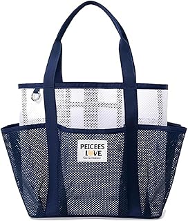 شنطة توت شبكية للشاطئ من اندجوجو، شنطة كتف كبيرة جدا للنساء، شنطة حمام السباحة للتسوق والسفر والعطلات