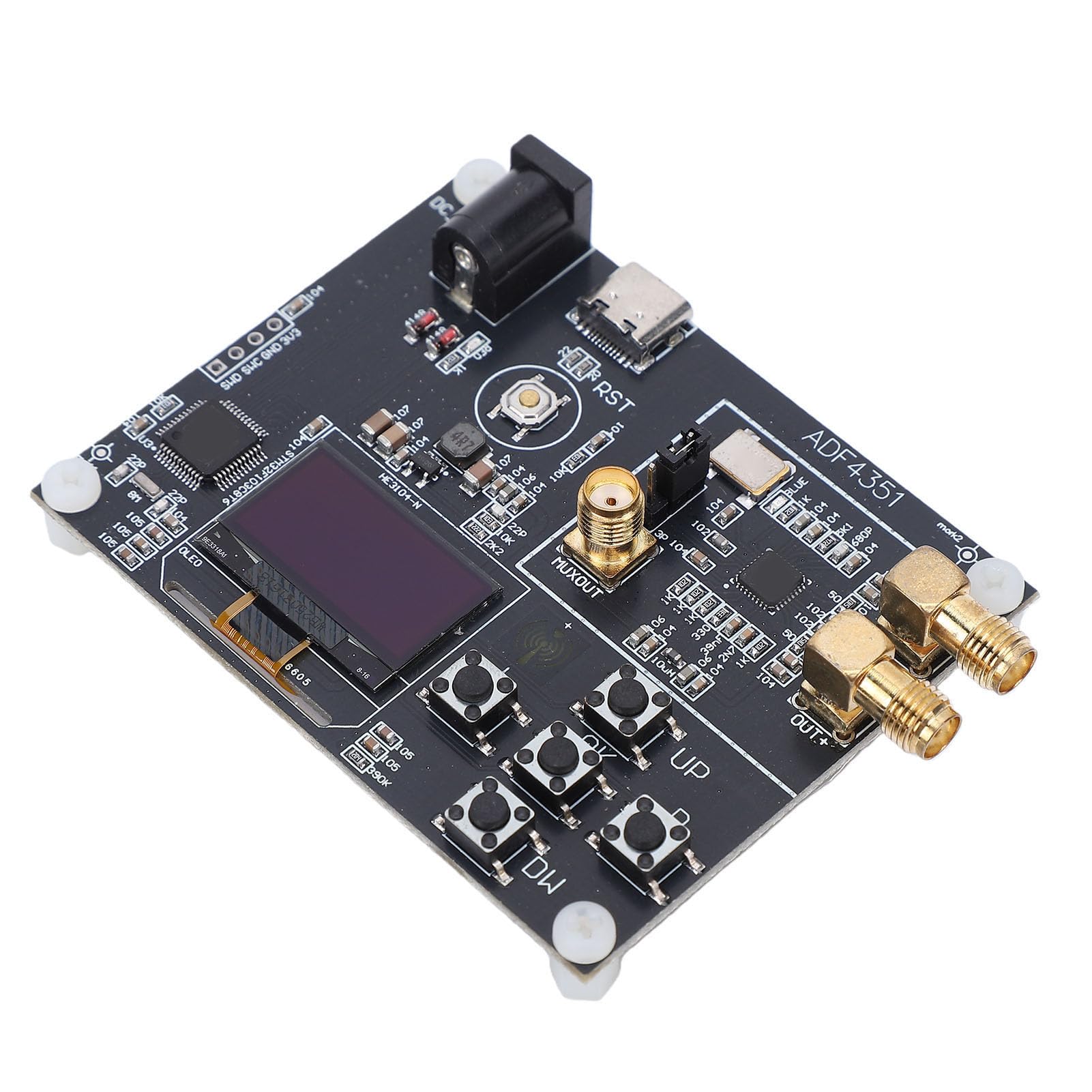 Tosuny ADF4351 Generatore di Segnale RF PLL 35M-4,4GHz, Sorgente Sintetizzatore di Frequenza con Display OLED, modalità Scansione per Test di Sviluppo