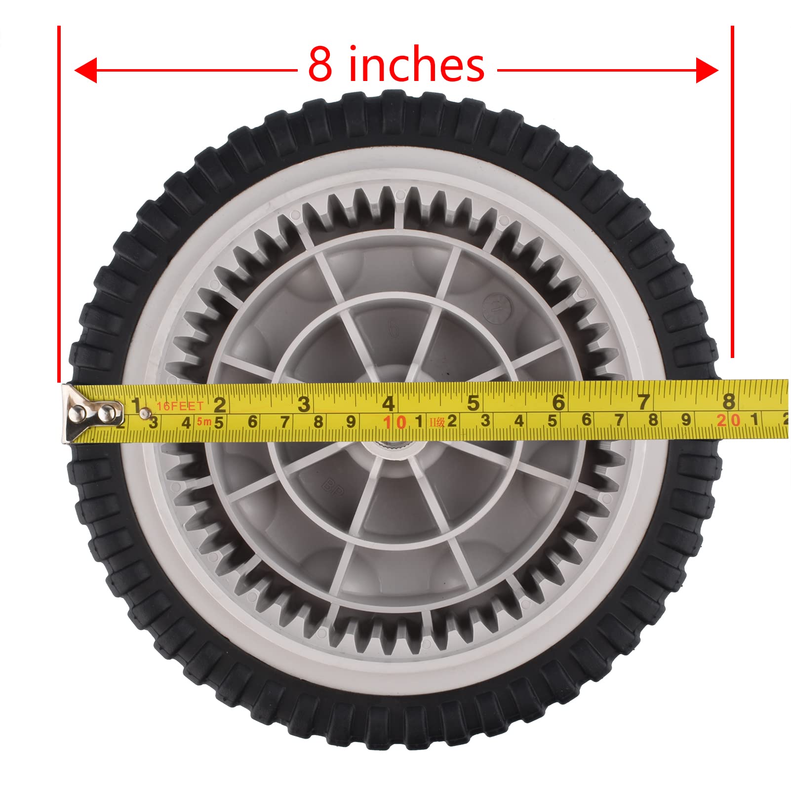 Rueda de tracción delantera de 8 pulgadas para MTD Troy-Bilt Cub Cadet 734-04018C 734-04018A 734-04018B 73404018B 12AV569Q597, 2 uds.