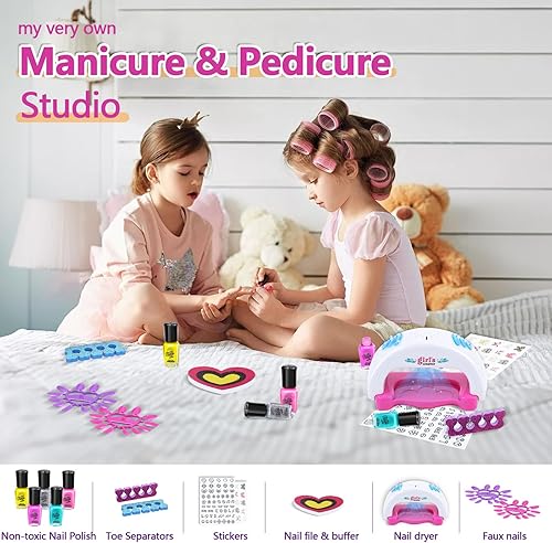 Miniatura 3 de Kids Spa Kit for Girls, Foot Spa Day Kit for Girls, Girl Stuff for Manicures Pedicure, Nail Art Salon Kit Christmas Birthday Gift for 6 7 8 9 10-12