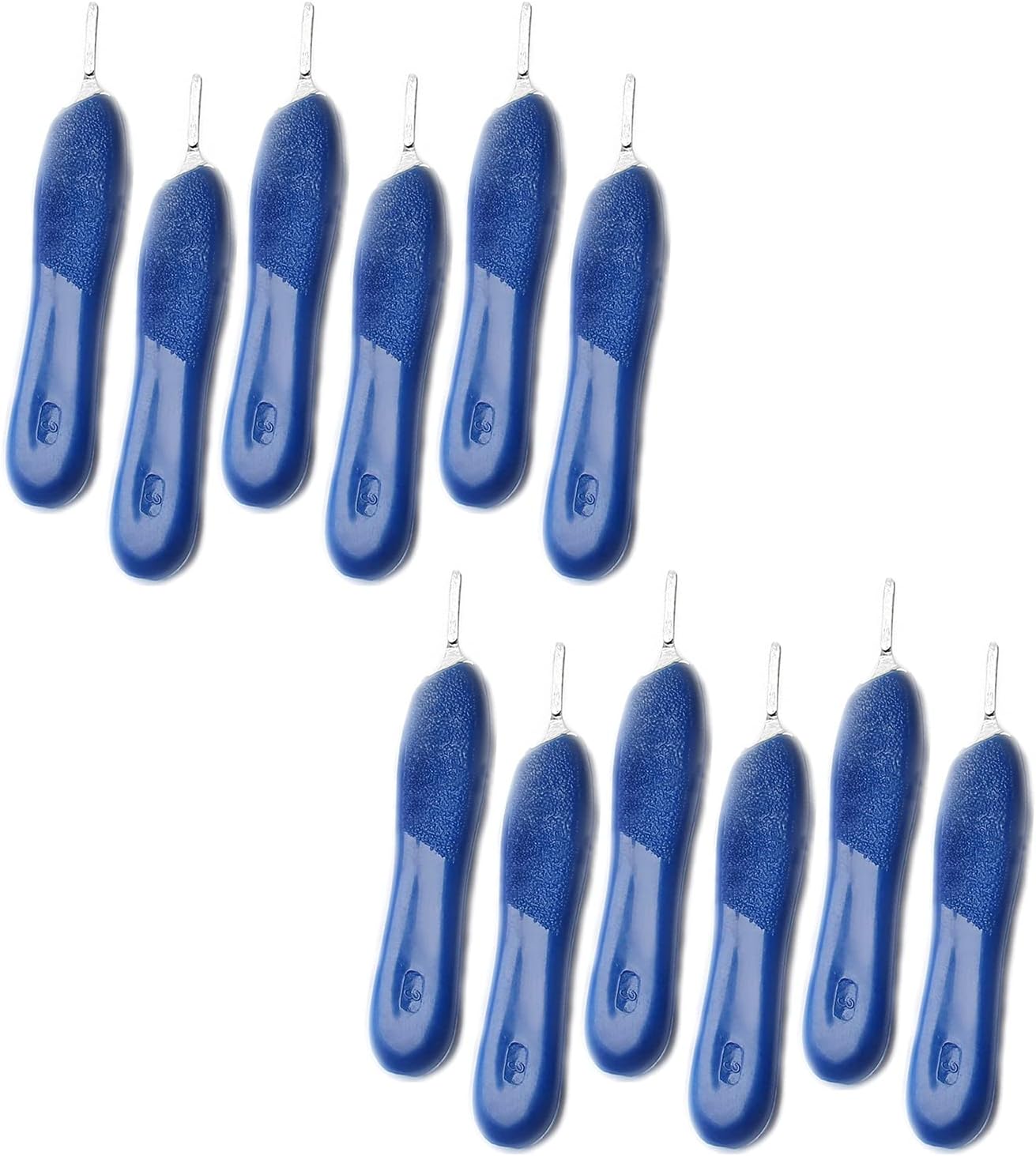 OdontoMed2011 Set of 12 Pieces Scalpel Knife Handle #3 Blue Plastic Grip Odm Instruments