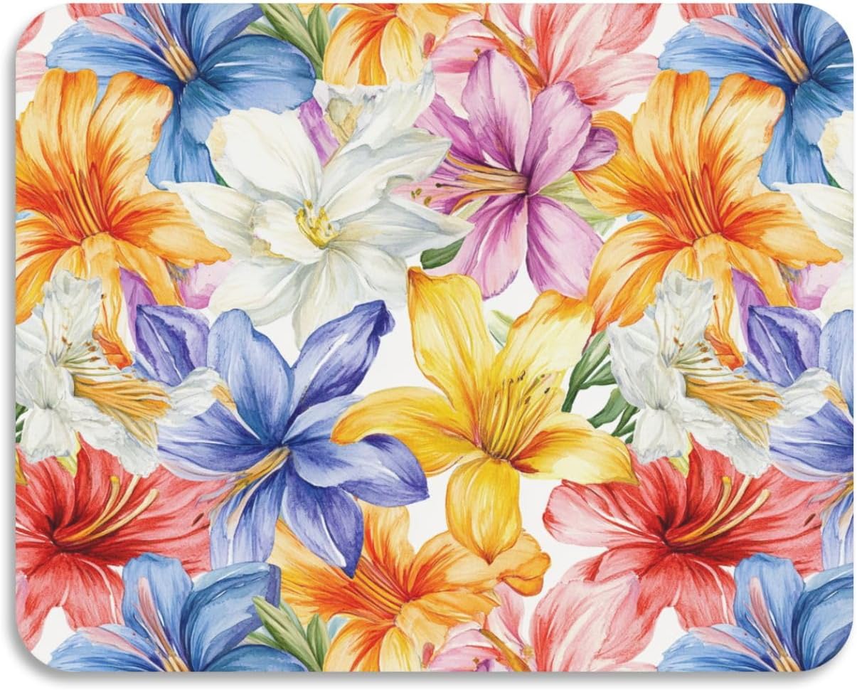 Ginger Lily Flowers Dish Mat Drying Kitchen Mat Absorbent Drying Pads for Kitchen Counter Dishes Matt