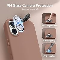 Vista 1006 de GONEZ Funda de silicona para iPhone 15 Pro Max, compatible con Magsafe, protector de cámara + protector de pantalla, forro de microfibra suave Negro