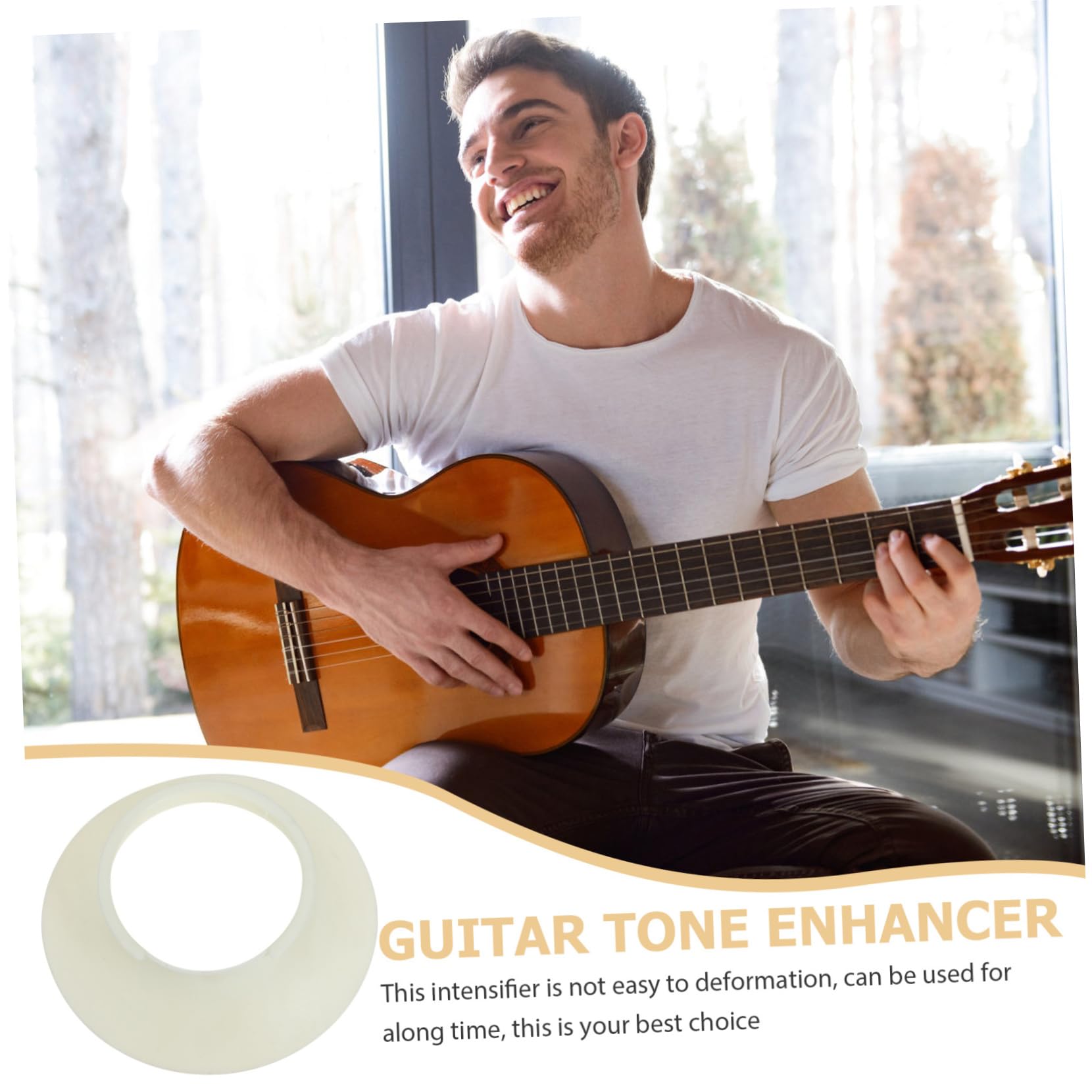 Abaodam 2pezzi Guitar Sound Hole Intensificatore Di Timbro Per Chitarra Acustica Accessorio Facile Da Installare Adatto Per Chitarre