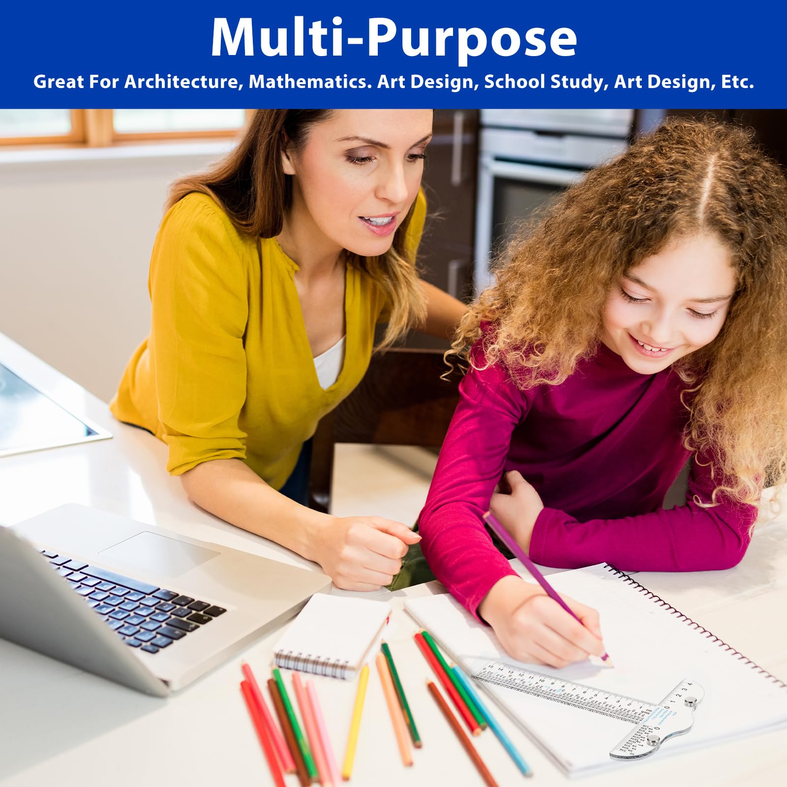 Yuanchu 6 Inches/15cm Acrylic Clear T Square Ruler, 3 Pack Drafting Tools T Ruler Scrapbooking Ruler for Crafting Drafting and General Layout Work Art Framing & Drafting Scrapbooking Crafting - Image 5