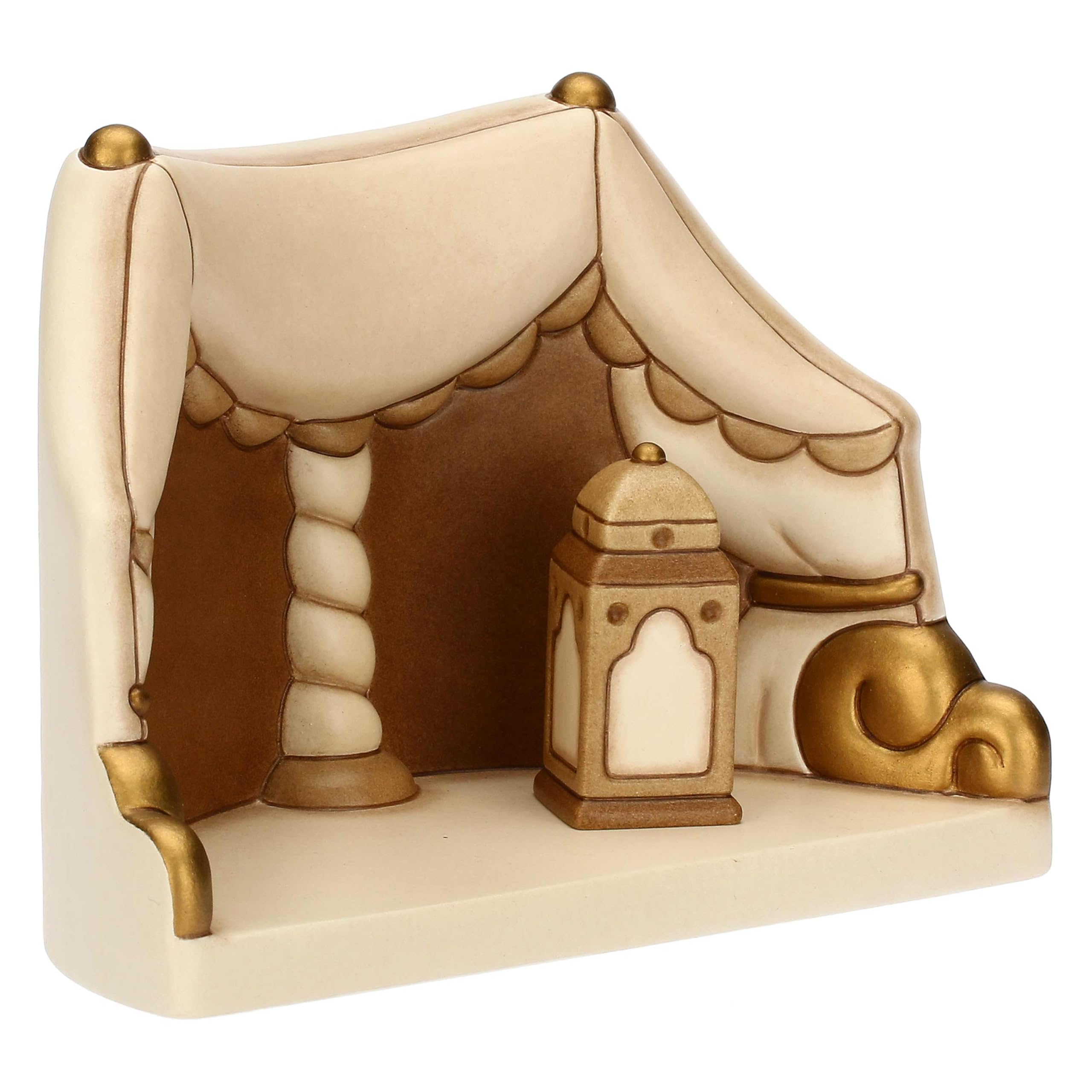 THUN - Tenda Re Magi - ceramica - Collezione Presepe Classico - 18,4 x 9,5 x 12,7 cm
