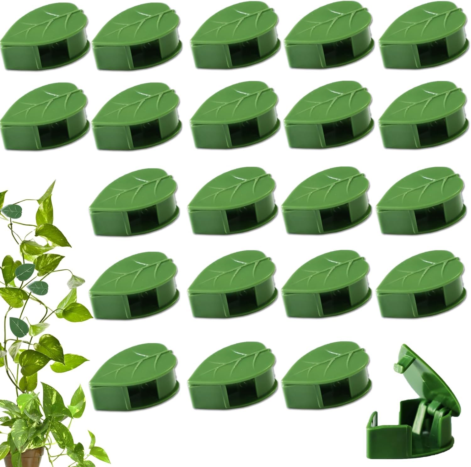 plant support for climbers leaf plant organiser clip money plant clips for wall support for plants plant holder for wall climbing wall clips (Leaf Clip, 30, Piece)