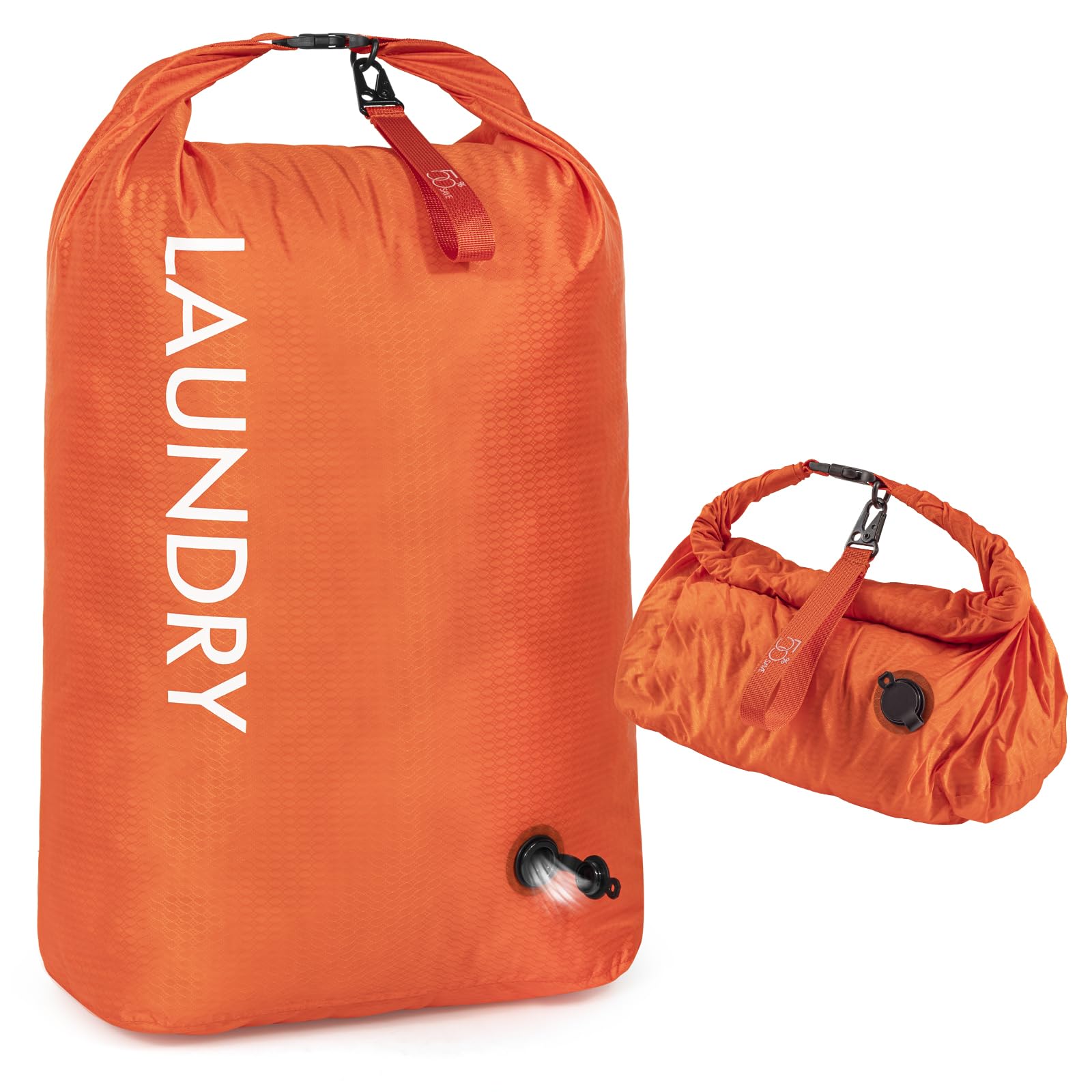 CANBOX Travel Laundry Bag, Vacuum Compression Dirty Clothes Travel Bag, Waterproof Wet/Dry Space-Saving Laundry Storage Organizer, Smell Proof Storage Bag for Clothing, Swimming, Yoga, Gym, Camping