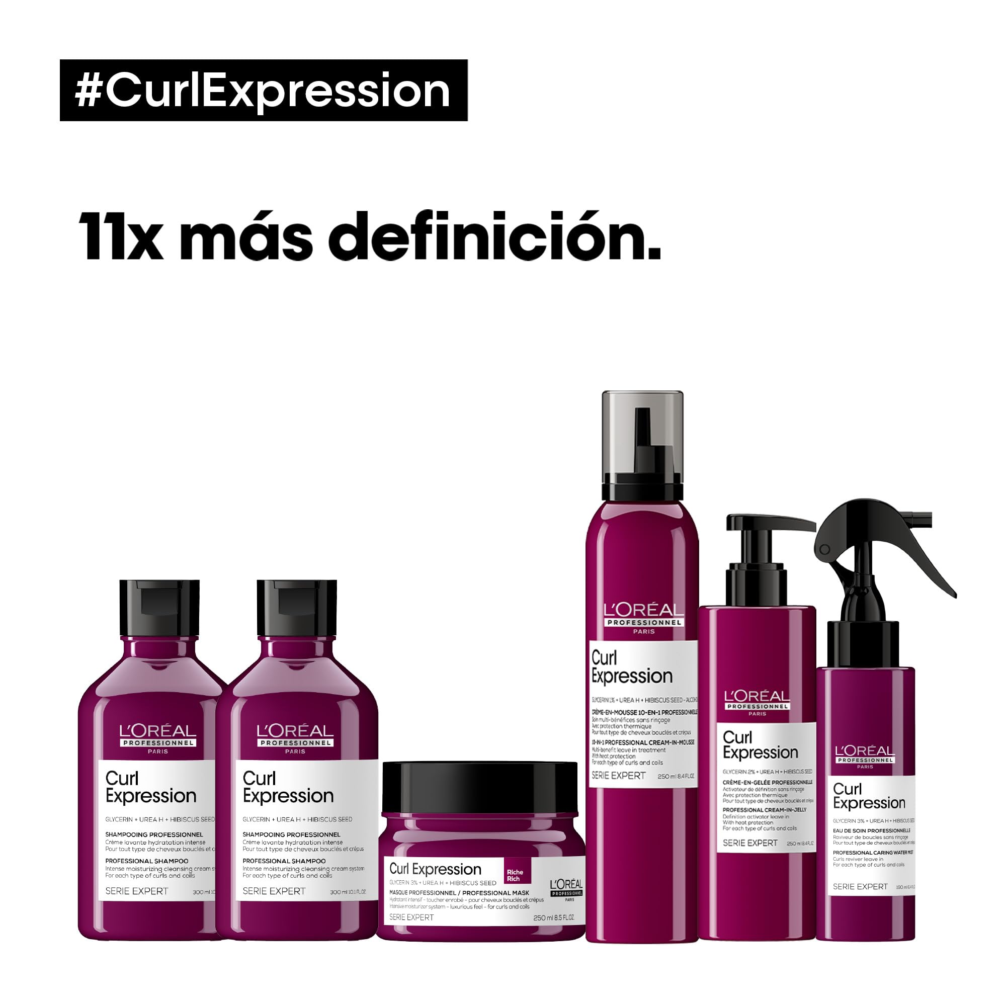 L'Oral Professionnel Nourishing Hair Mask for Wavy and Curly Hair, Series Expert, Curl Expression Intensive Moisturiser Mask, 250 ml - Image 4