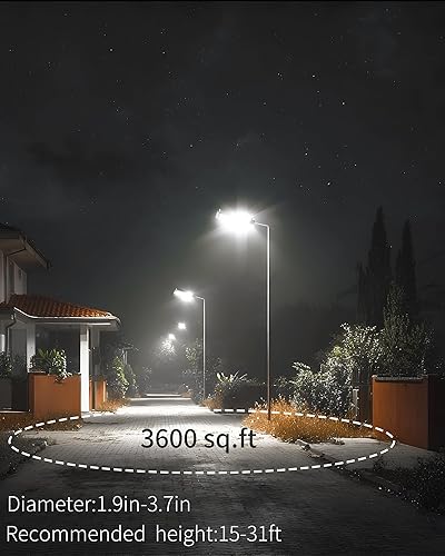 Miniatura 5 de Ofuray Farolas solares de 15000 W para exteriores  150 LED superbrillantes, iluminan 3,200 pies cuadrados con sensor de movimiento, potencia de 36