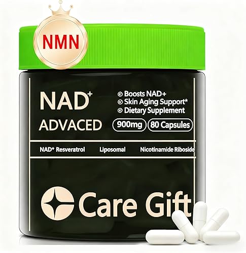 Suplemento NAD, NAD Nicotinamida Riboside Resveratrol 900mg - Suplementos liposomales NAD para mujeres y hombres, suplemento alternativa NMN para