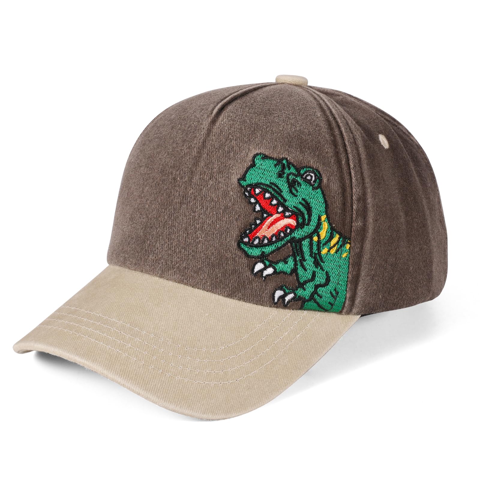 QKURT Gorra de béisbol Infantil con diseño de Dinosaurio, Ideal para el Sol, Ideal para el Verano, con protección Solar, Ajustable, Ideal para la Playa, para Jugar al Aire Libre, de 2 a 8 años. — view 8