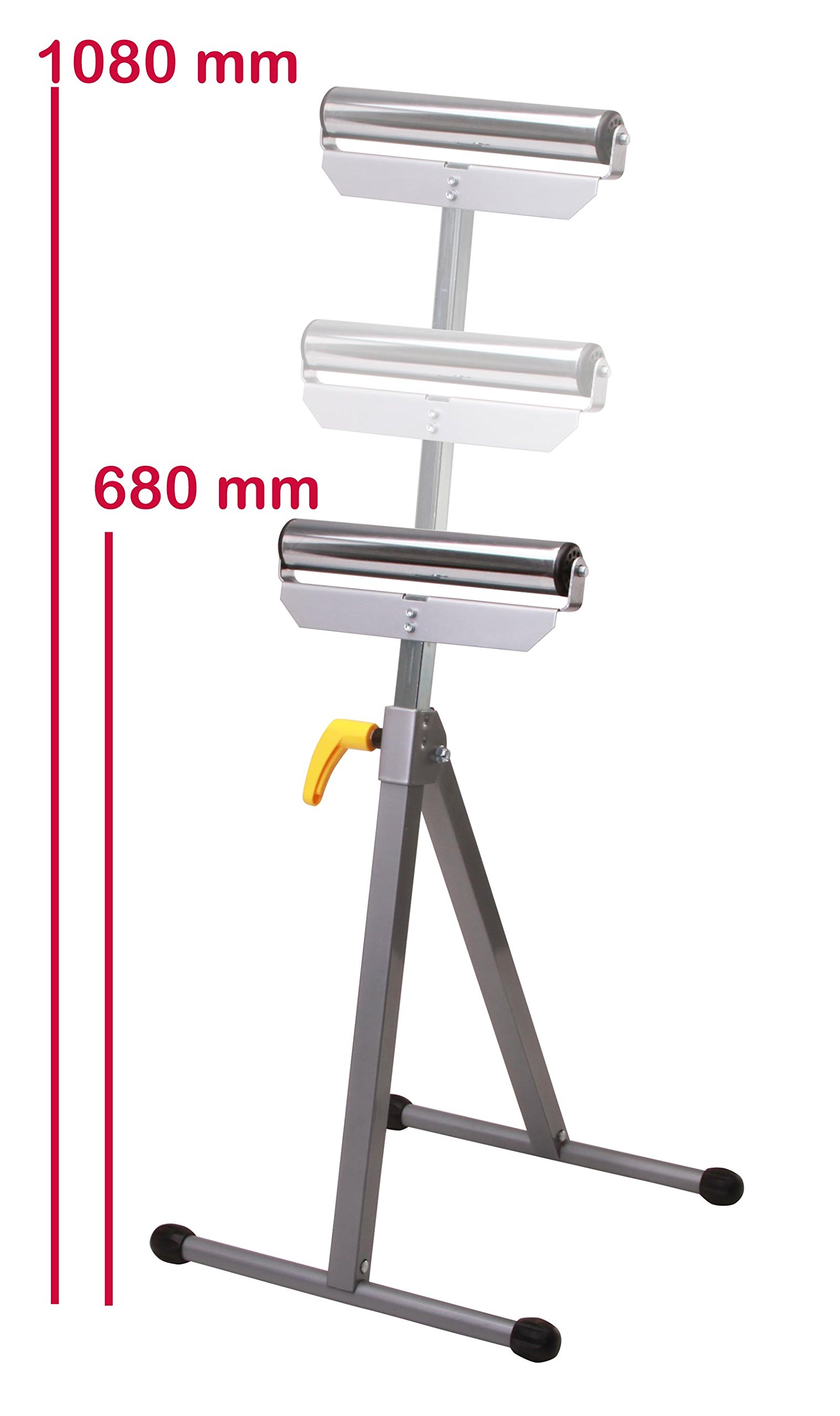 Servante d'Atelier à Rouleau Pliable, Hauteur Réglable 680-1080 mm, Charge 60 kg, Lot de 4