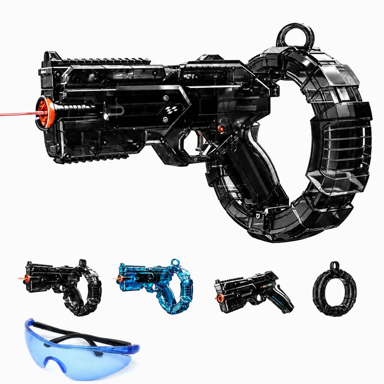 Mechanical Transforming Electric Water Blaster, LED Strobe Long Range