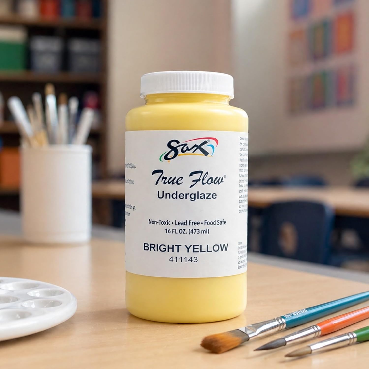Sax True Flow Underglaze, Bright Yellow, 1 Pint