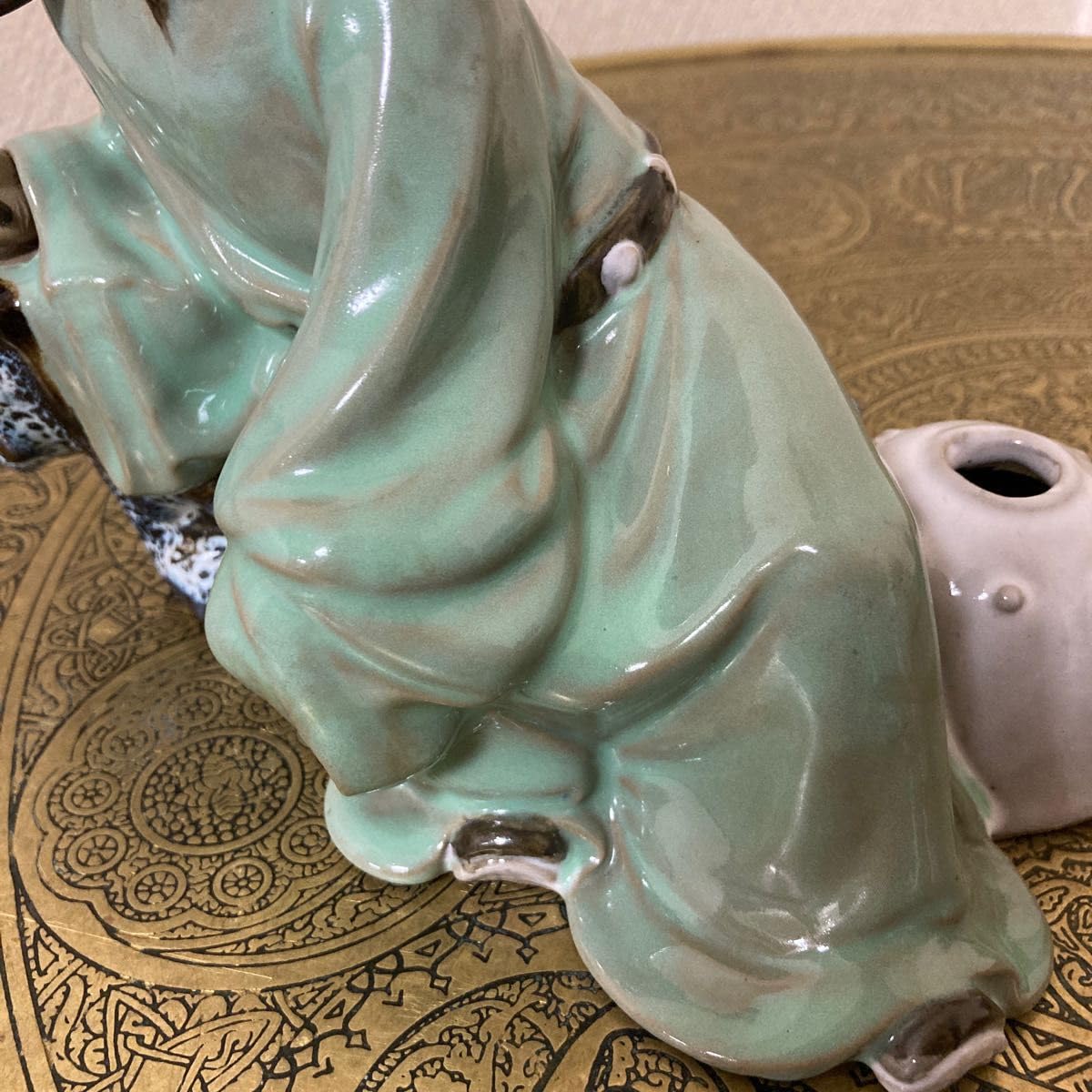 Amazon.co.jp: 中国 石湾陶器 陶器人形 置物 SHIWAN ARTISTIC