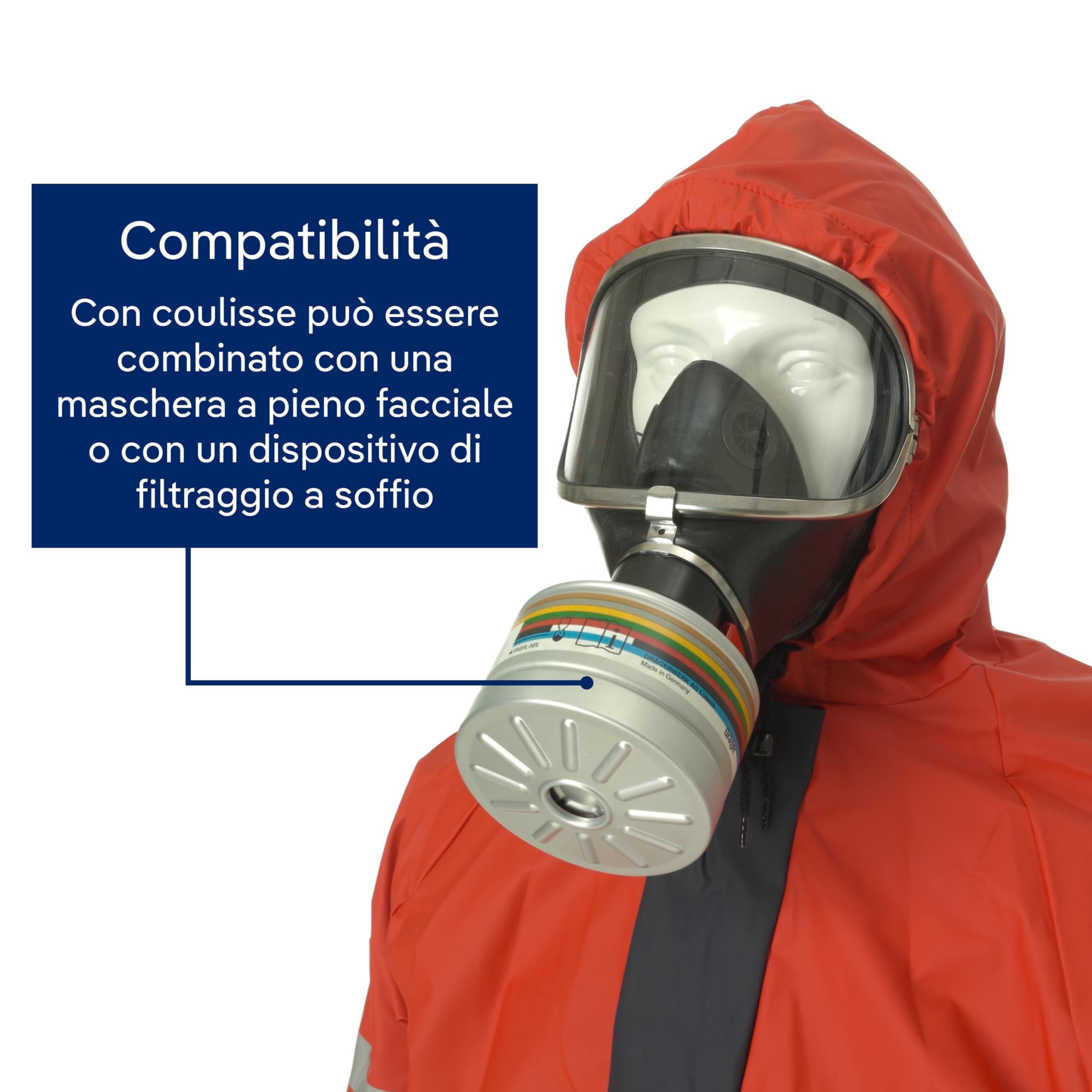 Dräger Tuta protettiva SPC 2400 Flexothane | Tuta di sicurezza con tessuto traspirante | Particolarmente leggera con circa 0,7 kg