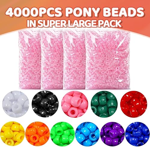 Miniatura 10 de Praisebank Cuentas de poni, 4000 cuentas de poni, cuentas de poni de color tierra, cuentas para hacer joyas, cuentas para manualidades, cuentas para