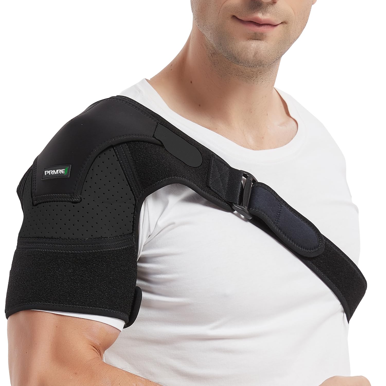Shoulder Brace for Men and Women - Adjustable Stability Sleeve Wrap for Torn Rotator Cuff - AC Joint