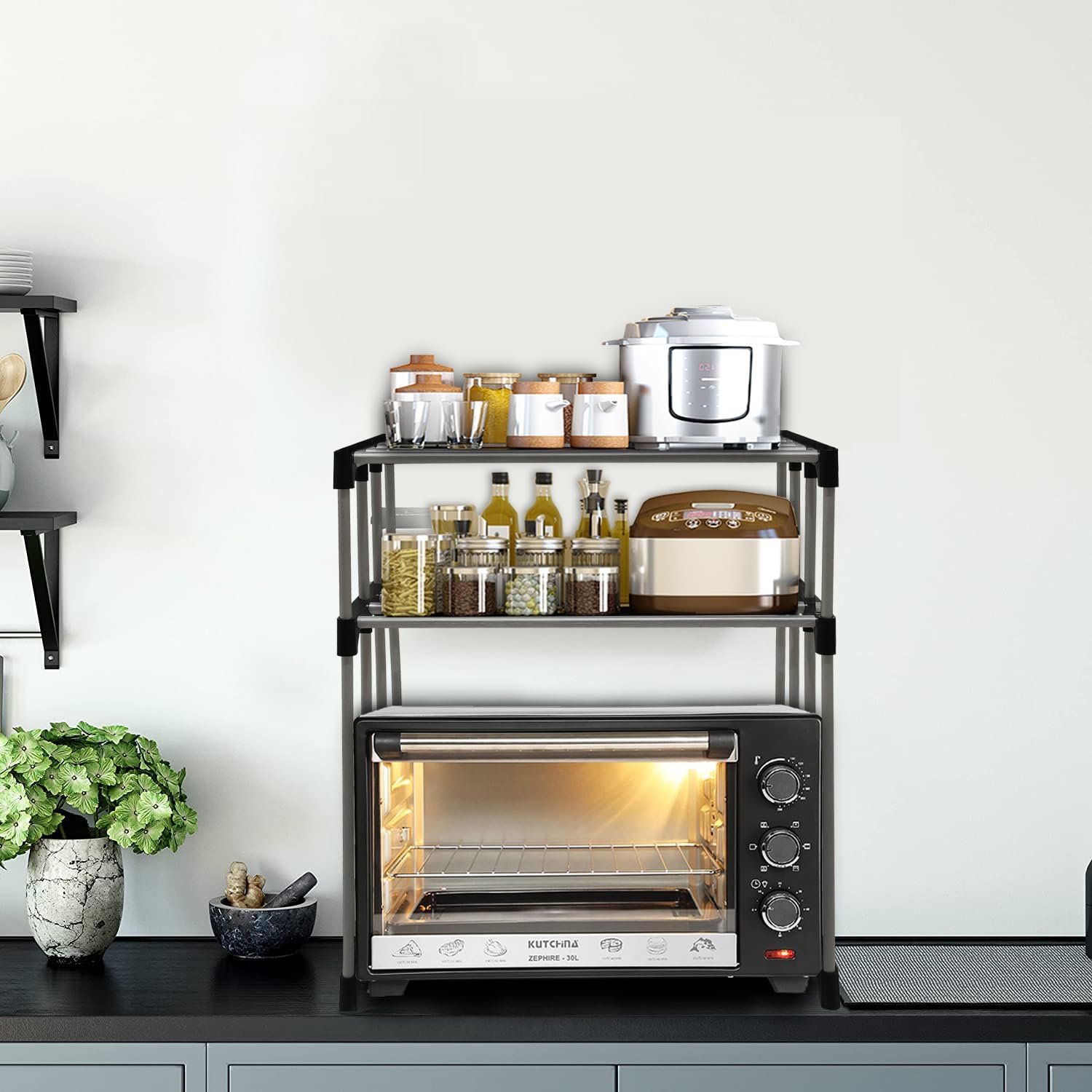 Everline 22700 Z Series (2Layer) Microwave Stand, Kitchen Platform