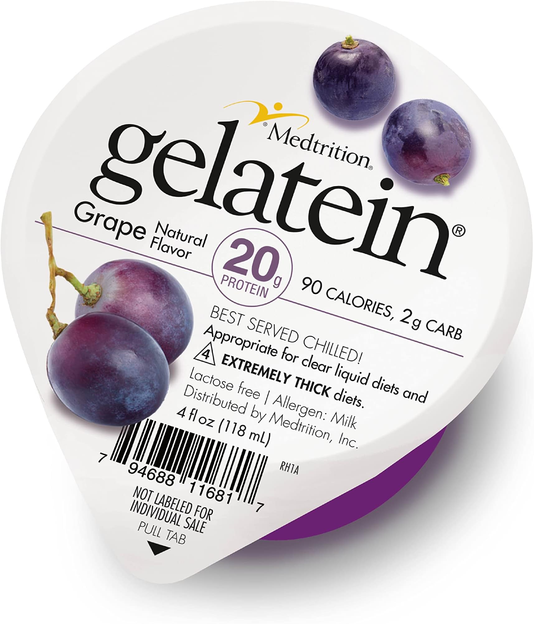 Medtrition Gelatein 20 Fruit Punch - 20g Protein Sugar-Free Gelatin Cups