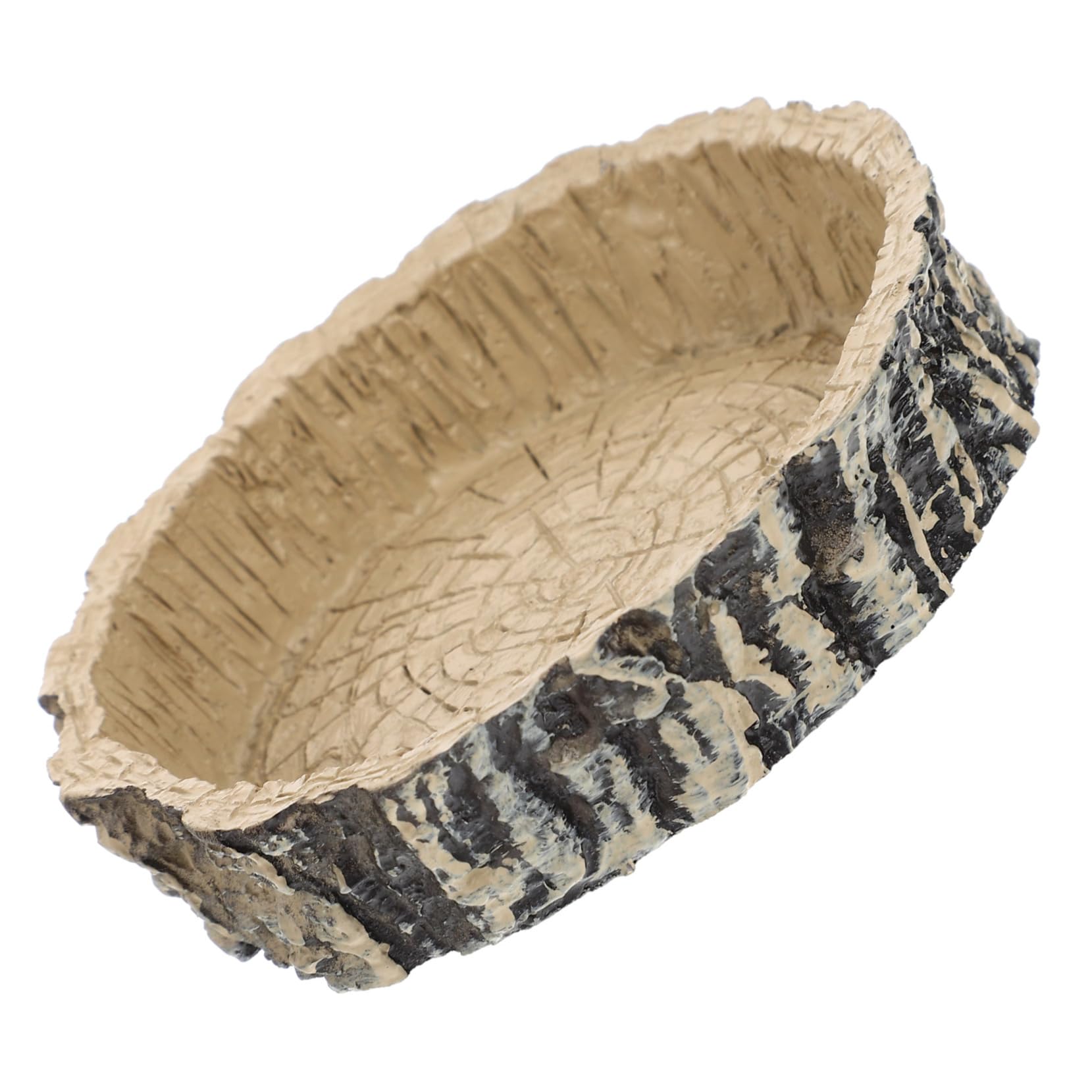 POPETPOP Crawling Pet Food Feeder and Water Drinking Bowl for Reptiles Terrarium Food Basin for Tortoise Lizard and Frog Smooth Surface Edges