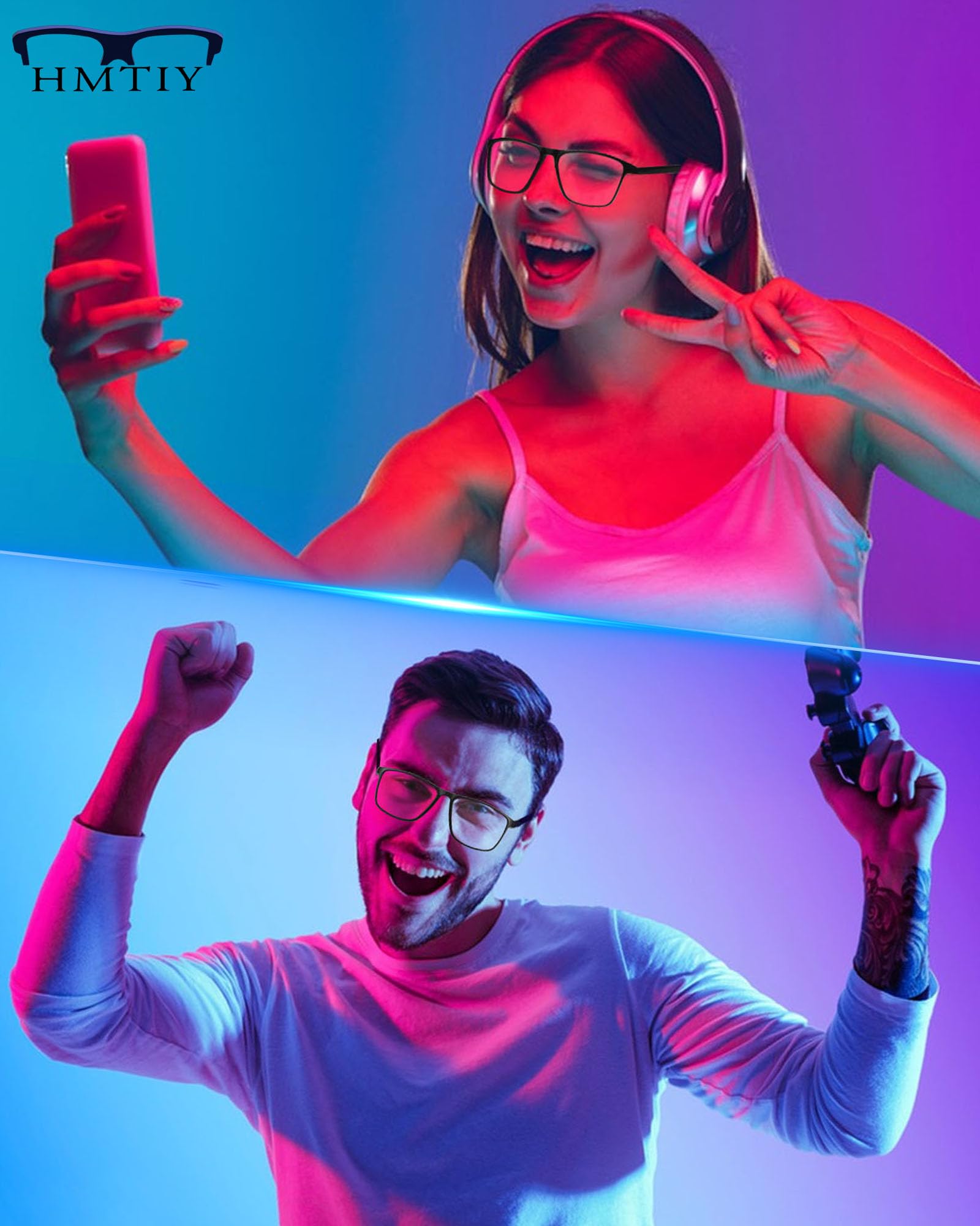 Lunettes anti-lumière bleue pour jeux vidéo, filtrage de l'écran de jeu d'ordinateur, télévision, téléphone, rayons UV bleus, verres ambrés
