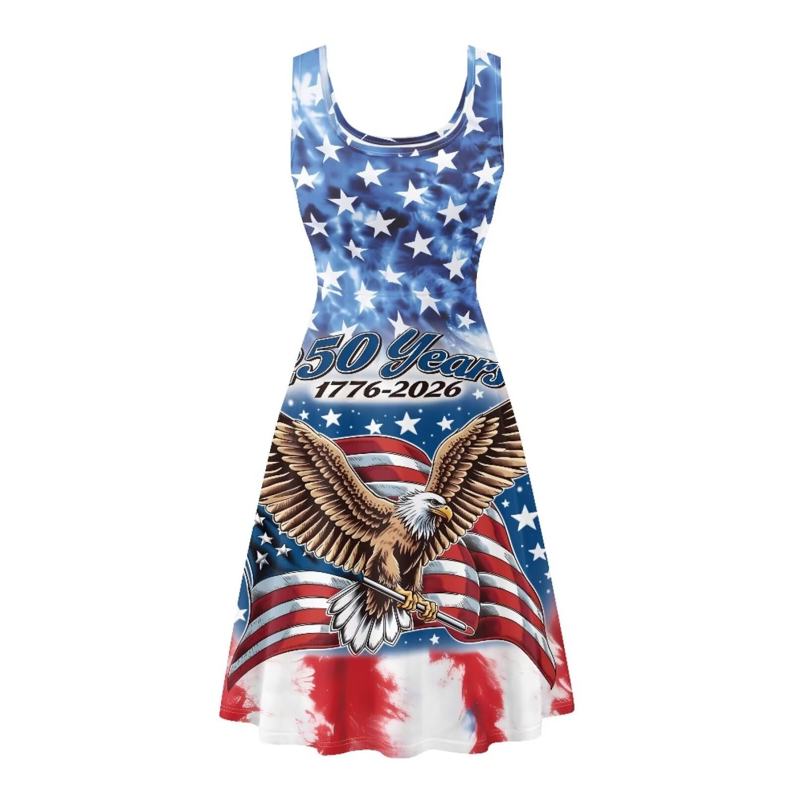 Dreaweet Casual Sleeveless Dresses for Women Girls, Round Neck Tank Dresses with Pockets Summer Sundress Size XS-4XL