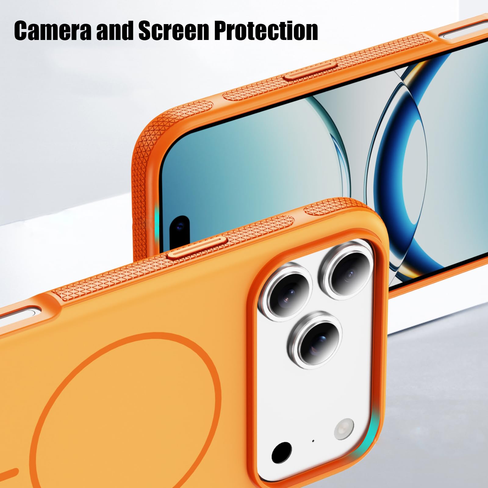 Magnetisch Hülle für iPhone 17 Pro Max/17 Pro/17 Air/17, Dünne Gefrostet rutschfeste Schutzhülle Unterstützt Drahtlose Aufladung Handyhülle,Schwarz,17 Pro