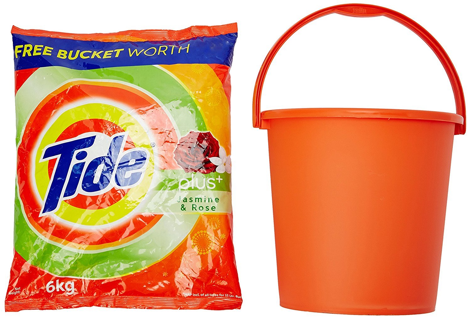 Tide Plus Detergent Powder 6 kg with Free Bucket Amazon.in Health