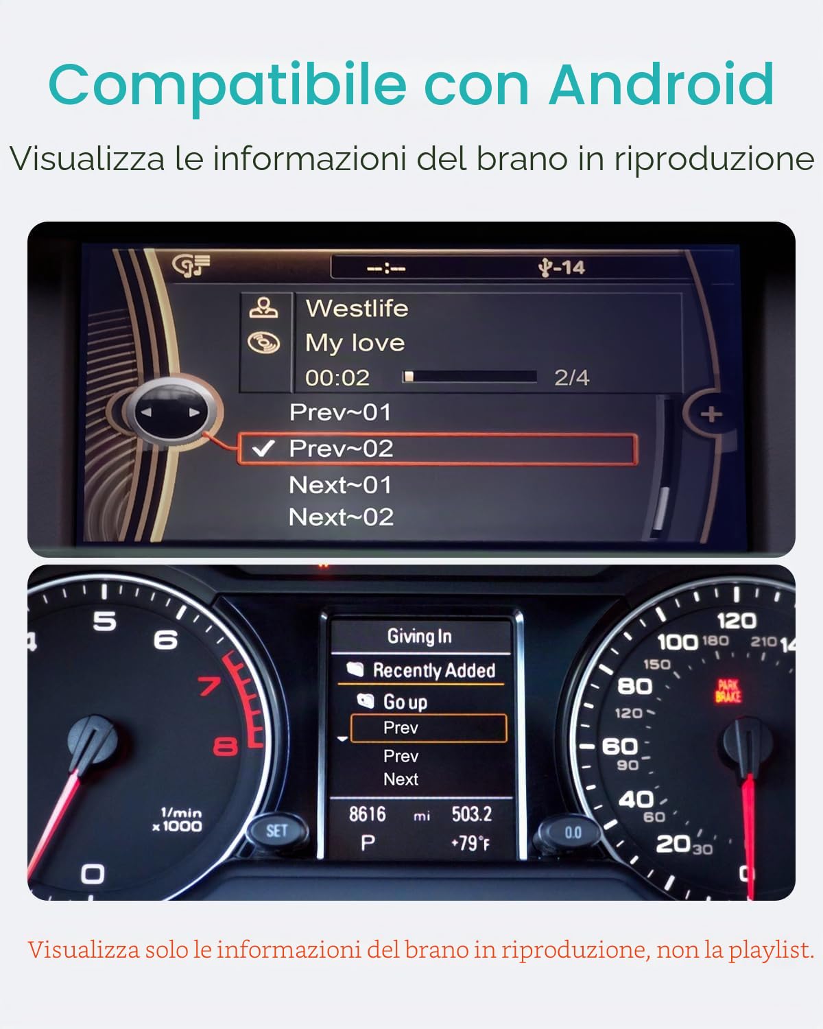 Adattatore Bluetooth con cavo Y per BMW USB & AUX ricevitore Bluetooth compatibile con sistema CIC/CCC – Alta qualità aptX-HD Sound