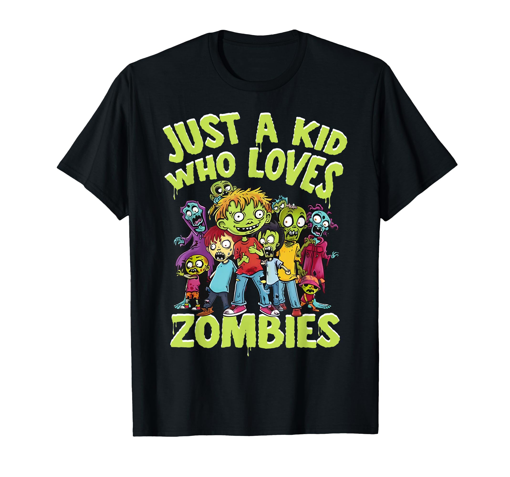 Funny Zombie Monster Halloween T-Shirt (OEKO-TEX Certified)
