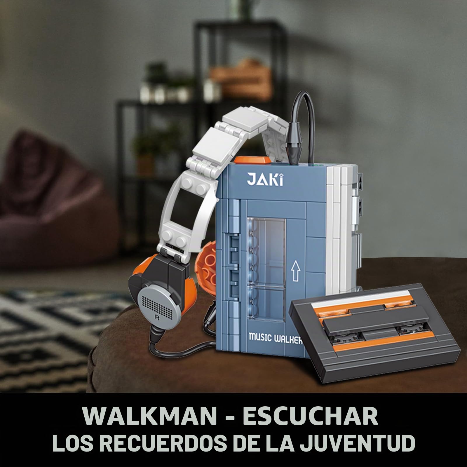 JMBricklayer Máquina de escribir Walkman Television Building Toys 20131, modelo de exhibición vintage coleccionable, ideas de regalos únicas para adultos y adolescentes