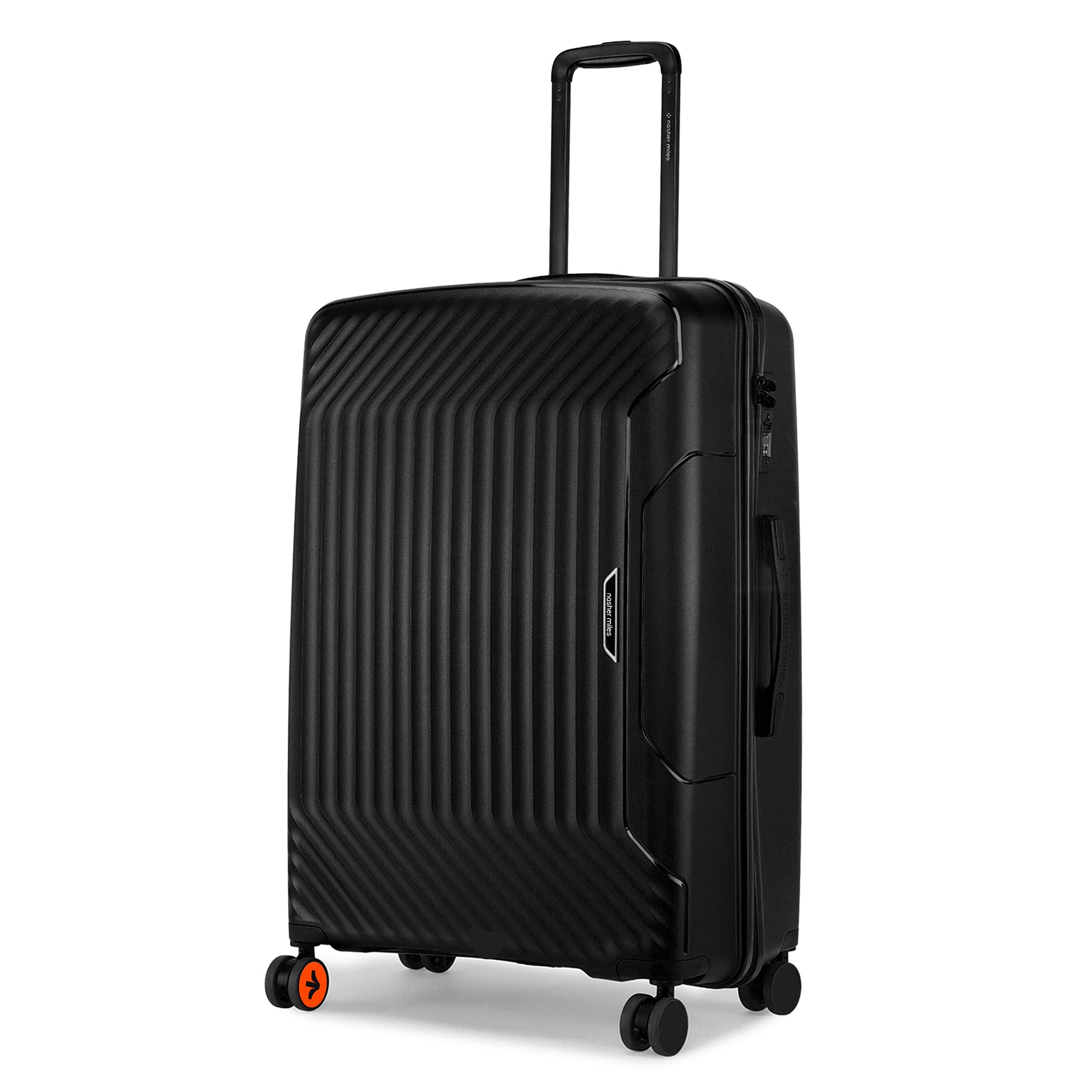 Coorg Hard-Sided Polypropylene Check-in Luggage 28 inch | 75cm | 8 Wheels Large Trolley Bag for Travel | Suitcase (Black)