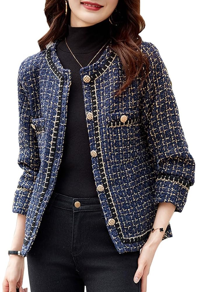 レディース　ジャケット　ツイード　アウター　FASHFREN レディースジャケットツイードアウターFASHFREN