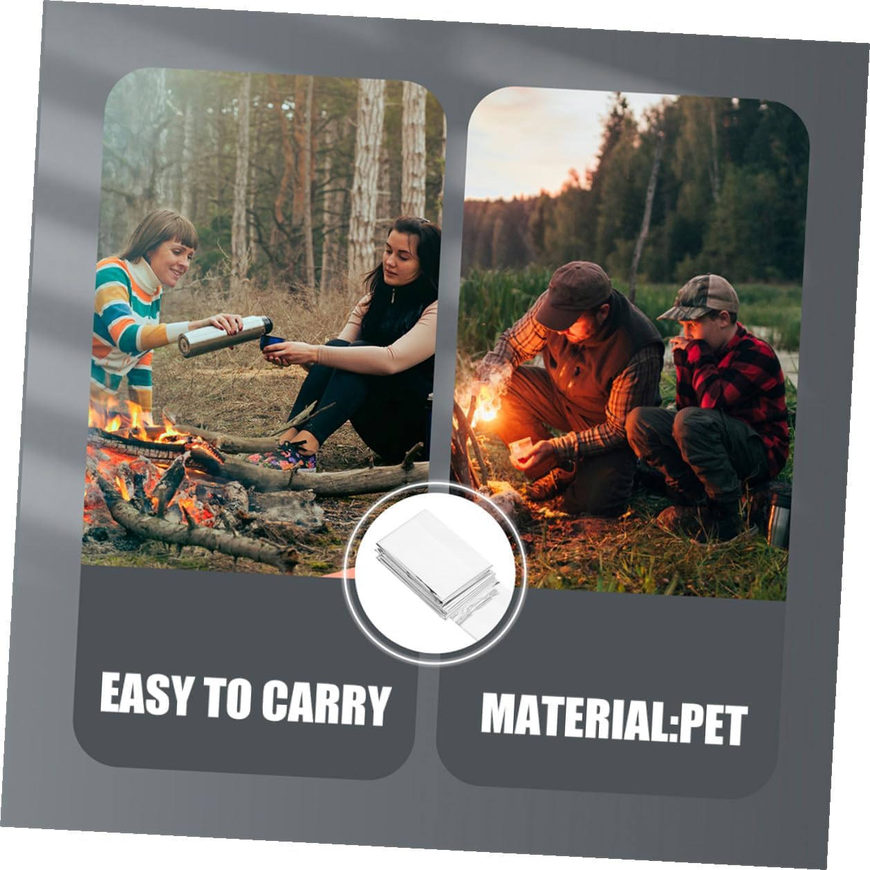 4pcs Survival Emergency Blanket Thermal Insulation Silver Foil Outdoor Camping Warm Rescue Blanket 160x210cm for Hiking First Aid