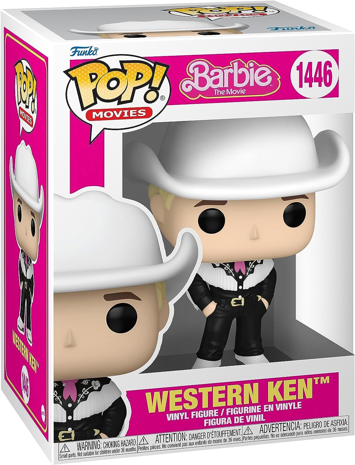 POP Filme: Barbie – Western Cowboy Ken Funko Vinyl-Figur (Bundled with Compatible Box Protector Case), Mehrfarbig, 9,5 cm