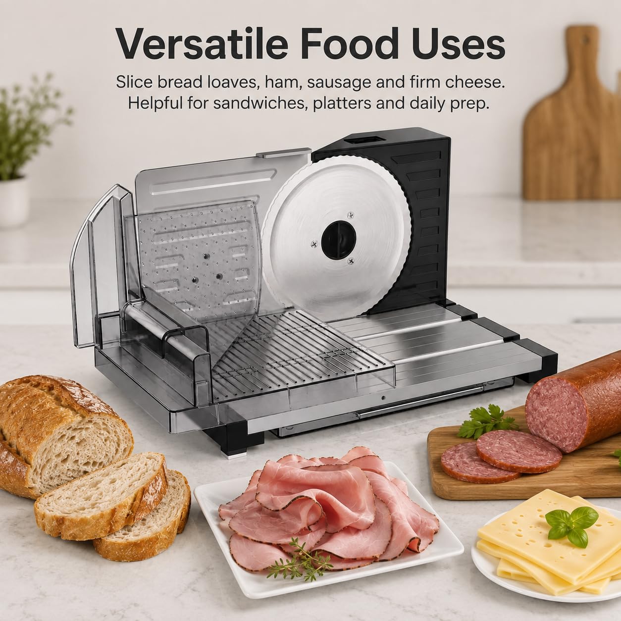 Machine à Trancher la Viande Pliable pour la Maison, Coupe à Double120W