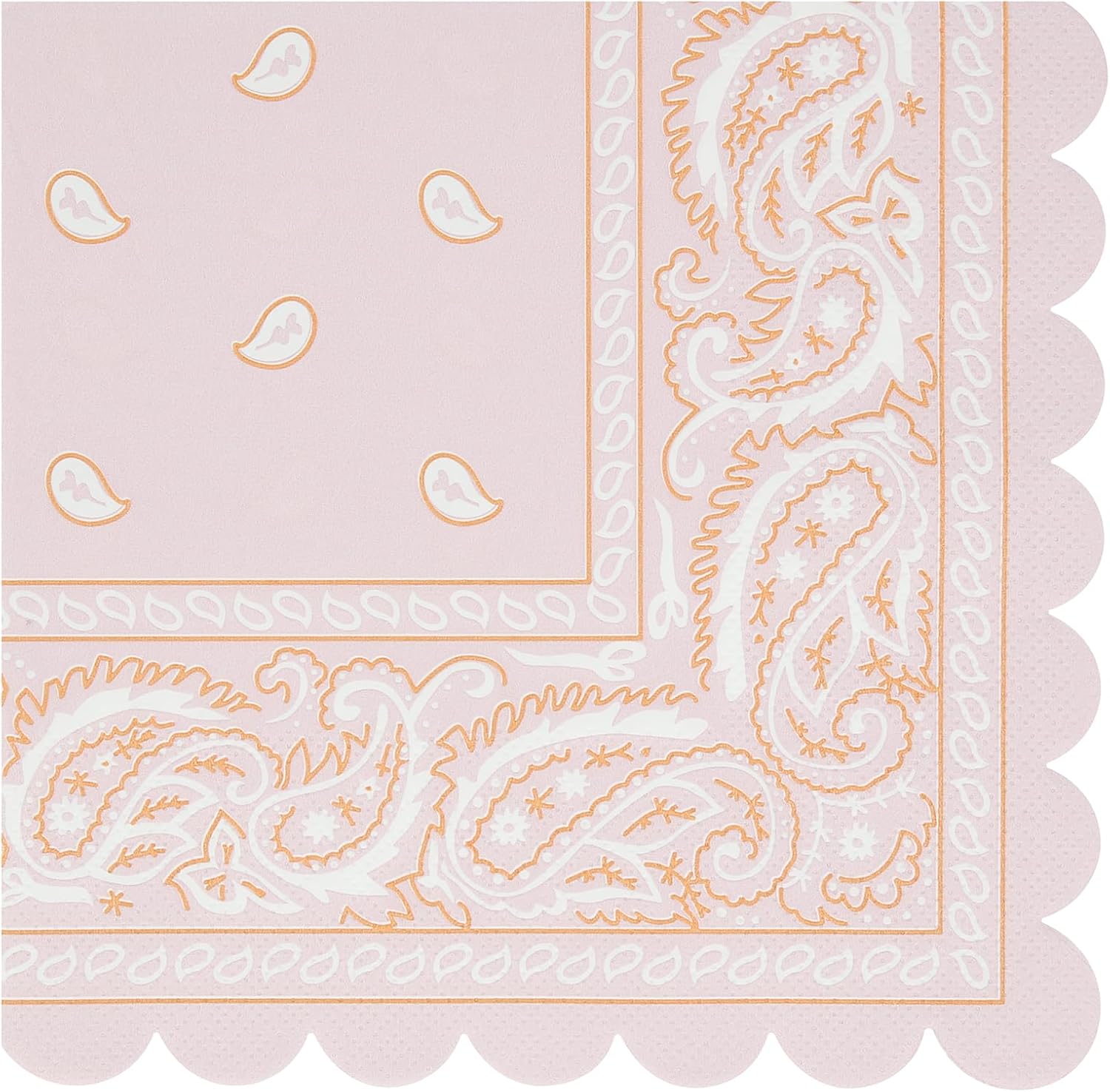 Meri Meri Western Bandana Party Napkins (Pack of 16), Disposable Paper Napkins, Kids & Adults, Scalloped Edge, 5 Vibrant Colours, Thick & Absorbent 3-Ply Paper