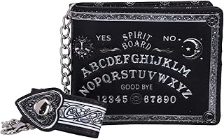 Nemesls Now Spirit Board Wallet, Embossed Ouija Design, Baroque Detailing, Occult-Themed, Black, 18.5cm